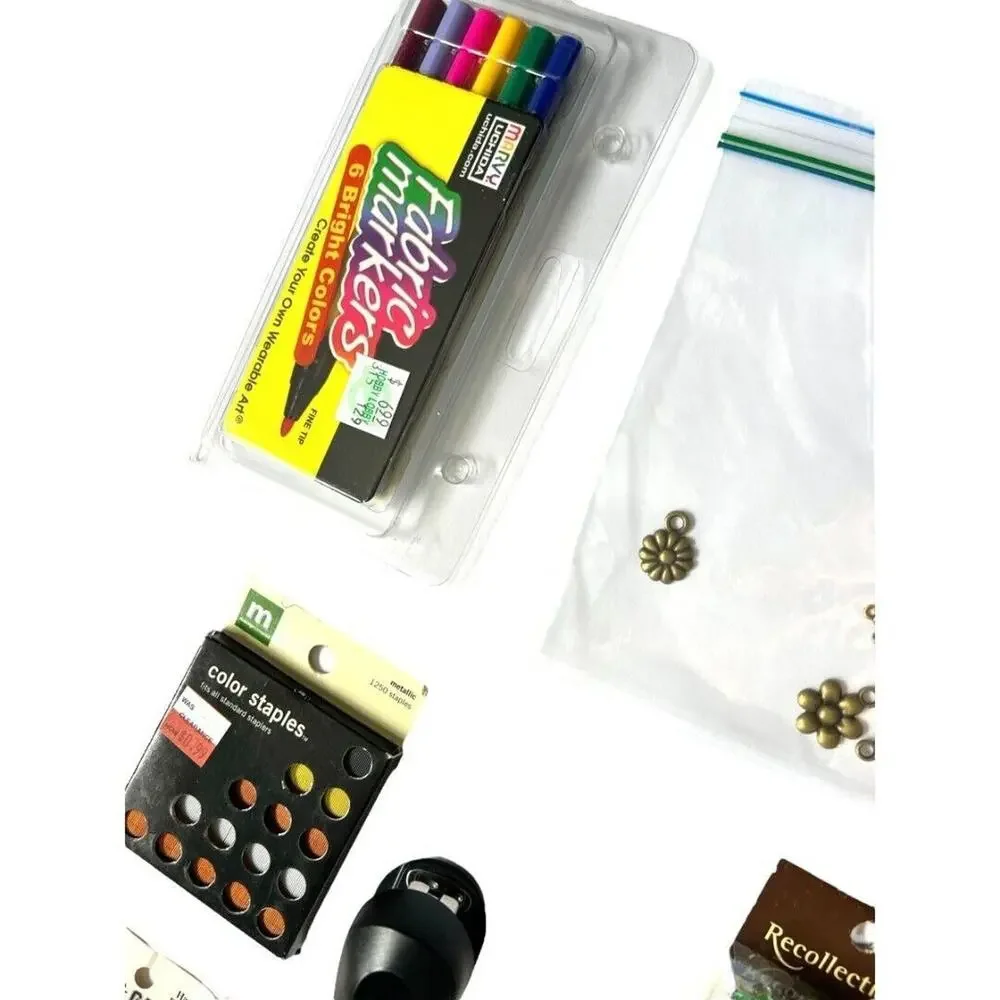 Craft Button Embellishment Lot Tools Letters Flowers Words More